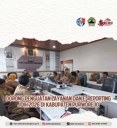 Gambar berita: Monitoring dan Evaluasi Pengelolaan JDIH Tingkat Provinsi Jawa Tengah Tahun 2026